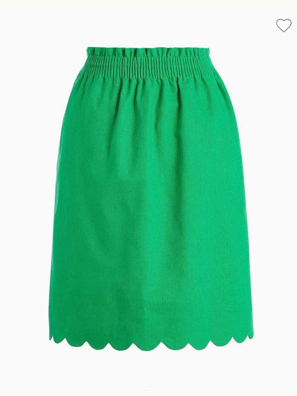 J. Crew Cotton-Linen Scalloped Hem Women's Skirt